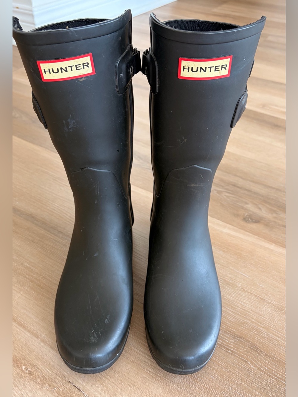 Hunter Black Matte Rain Boots